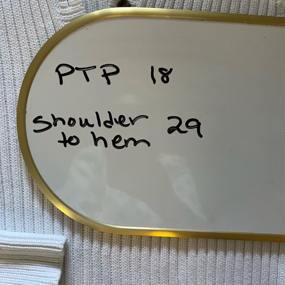 J.Crew White chunky longline hooded collegiate v neck pullover sweatet - Picture 5 of 5